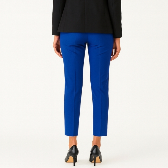 J. Crew Tollegno 1900 Cameron Career Slim Crop Italian Wool Pants Blue 00P - Picture 4 of 14